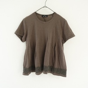 トリココムデギャルソン tricot COMME des GARCONS *コットンリネンレース付きTシャツ*Sカットソー(1-2407-332)【41H42】