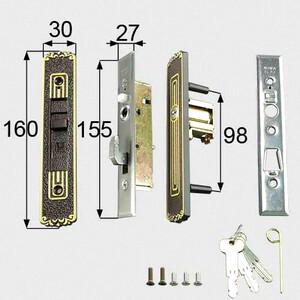 (最安値）トステム　光悦玄関錠セット　L1Y32　中央だけ内外錠セット　真ん中部分だけのタイプ　新品　 純正品 　