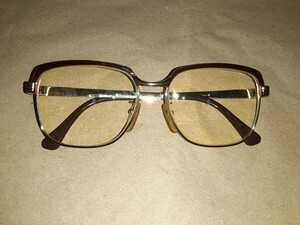 眼鏡 メガネ メガネフレーム チタン製 眼鏡 度入りレンズ 中古