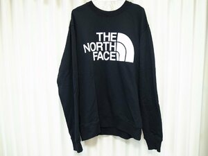 ★ THE NORTH FACE ノースフェイス ★ メンズ トレーナー L/G カラー ブラック コットン100％ ★ USED