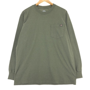 古着 ディッキーズ Dickies 無地ポケットロングTシャツ ロンT メンズM相当 /eaa437992