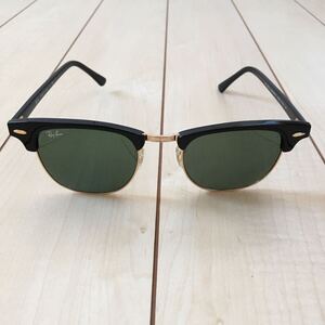 ☆美品Ray-Ban CLUBMASTER サングラスRB 3016 W0365 51□21 3N ☆