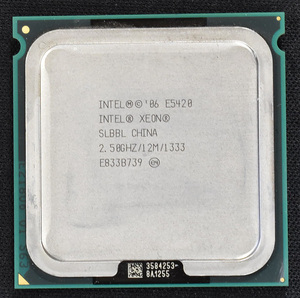 (送料無料) Intel Xeon E5420 SLBBL LGA771 Socket771 4core 2.5GHz L2:12MB FSB1333 (動作確認済 中古品) (管:SAC14