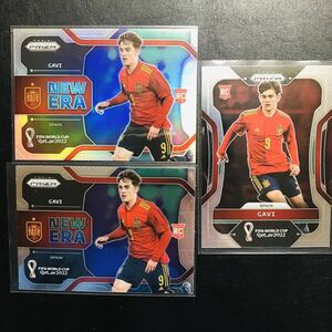 (RC) Gavi / 2022 PANINI PRIZM WORLD CUP SOCCER Base & Insert ×2 Silver ルーキーカード 3枚セット！ ガビ バルセロナ スペイン代表