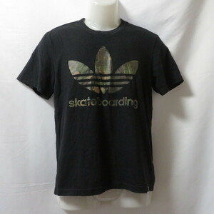 古着 メンズS adidas originals/アディダス オリジナルス Tシャツ 半袖 スポーツMIX カジュアル ブラック BR4997