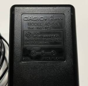 カシオ CASIO キーボード用ACアダプター AD-5JL 中古 動作品です。