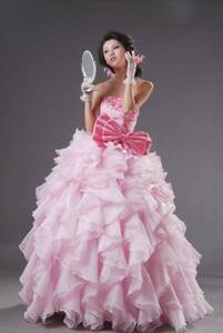 お買い得 サイズオーダー無料 花嫁 ピンク フリル可愛い パーティードレス お色直しカラードレス色変更無料 挙式フォトウェディング