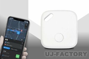 【Apple社認証品/iPhone専用】★SMART SEARCH TAG（スマートサーチタグ/エアタグ）ホワイト【1個】★盗難車両の探索に！駐車場で位置確認♪