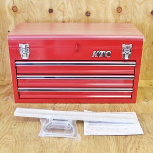 【新潟発】KTC 3段 ツールボックス SKX0213 チェストタイプ 工具箱 道具箱 引き出し ボックス ケース 収納 ハンドツール 工具 美品 赤