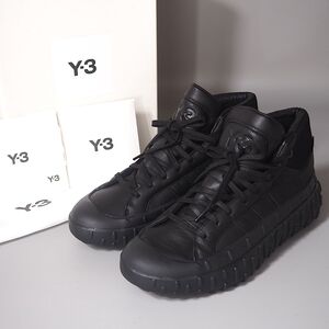 4-DJ059【未使用】Y-3 ワイスリー アディダス GR 1P HI ハイカット スニーカー ブラック 27 正規品 メンズ