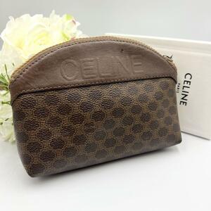 【良品】CELINE セリーヌ マカダム 化粧ポーチ 小物入れ