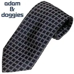 adam ＆ doggies　ネクタイ　ブラック　クール　シルク　通勤　ビジネス