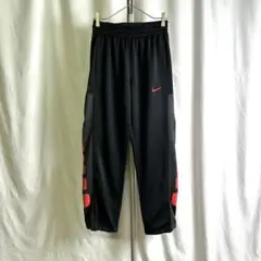 00s NIKE トラック パンツ M ブラック W34×L29 サイドライン