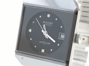 RADO ラドー DIASTAR ダイヤスター 719.0069.3 ダイヤ3P デイト レディース クオーツ 不動 中古【UW010184】▲