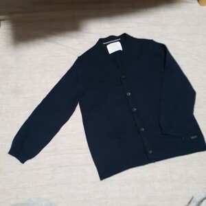 ★未使用　ZARA　キッズ　ニットカーディガン7才　122cm ネイビー★男女兼用