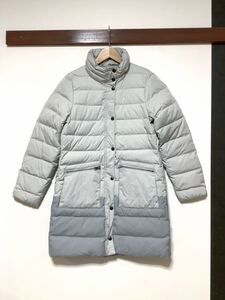 め1081 Eddie Bauer エディーバウアーダウンコート レディース PXS ライトグレー EB650 ダウンジャケット