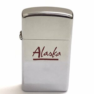 中古品 zippo ジッポ オイルライター Alaska アラスカ ＼＼＼＼ ＼＼＼ 刻印 1983年 スリムタイプ シルバーカラー 質屋出品