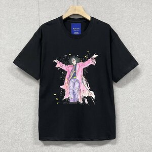 上級・半袖Tシャツ 定価2万◆Emmauela・イタリア・ミラノ発◆高級コットン100％ 通気 ソフト ジョーカー 個性 面白い ストリート 夏 M/46