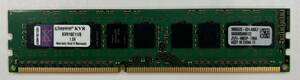 KVR16E11/8　Kingston DDR3 1600MT/s ECC Unbuffered DIMM CL11 2RX8 1.5V 240-pin 4Gbit　動作確認済