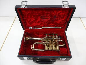 19744■HENRI SELMER セルマー ピッコロトランペット マウスピース付き　 中古 ■