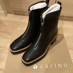 carino サイドゴアブーツ 黒 レザー 日本製