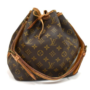 1円 ◆LOUIS VUITTON ルイヴィトン ショルダーバッグ プチノエ M42226 モノグラム キャンバス ブラウン◆E.Csr.tI-08