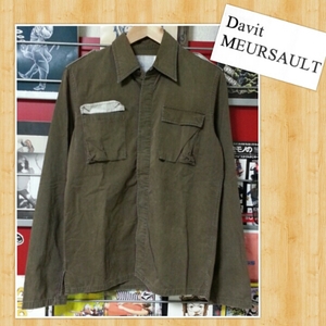 Davit MEURSAULT ダヴィット モルソー ミリタリーシャツ 日本製