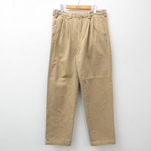 W34/古着 エルエルビーン LLBEAN スラックス パンツ メンズ 00s コットン ベージュ カーキ 24jun12 中古 ボトムス ロング