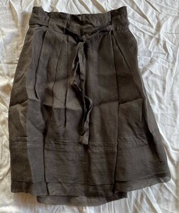 バーバリーブラックレーベル Burberry Black Label スカート サイズ36 S ダークブラウン　シルク100　定番
