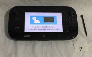 WiiU ゲームパッド 　WUP-010(JPN)　動作確認済　黒　ブラック　⑦