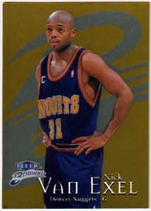 Nick Van Exel NBA 1998-1999 Fleer Brilliants Gold #11G 99枚限定.