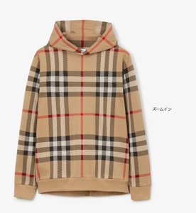 ★6万円引★ BURBERRY バーバリー ロゴ モノグラム コットン ヴィンテージ チェック キャンバス VINTAGE CHECK パーカー フーディー hoodie