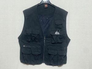 【90s NIKE ACG】ナイキ フィッシングベスト コットン アウトドア ブラック サイズM ビンテージ vintage