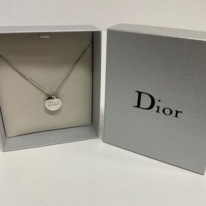 営KW589-60◆ Christian Dior クリスチャンディオール シルバーカラー ネックレス 箱あり