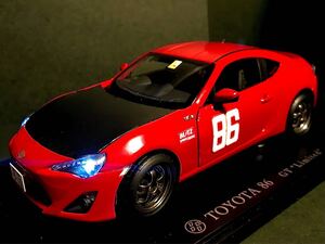 送料無料☆ AUTOart製 1/18 TOYOTA 86 GT Limited ８６号車 アニメ MFゴースト風 モディファイ CUSTOM LEDライト付き