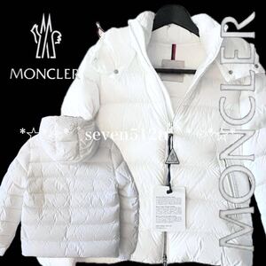 新入荷 本物 新品 43867154 MONCLER モンクレール/サイズ0/大人気 ARAVIS ダウンジャケット ブルゾン 着脱フード 同色袖ロゴ 稀少 ホワイト