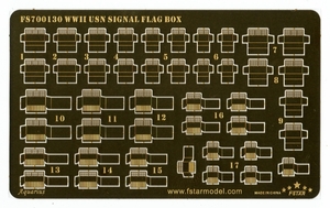 FS700130 1/700 WWII アメリカ海軍 艦艇用信号旗収納箱 エッチングパーツ