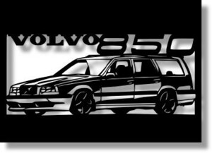 VOLVO 850の切り絵　【A4サイズ】[C4-052]