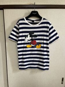 【即決】【送料最安360円】 NUMBER NINE ナンバーナイン BORDER MICKEY TEE Tシャツ カットソー 半袖 ミッキー ボーダー WHITE ホワイト 白