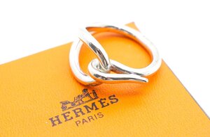 【ト石】 HERMES エルメス ジャンボ スカーフリング スカーフ留め アクセサリー 箱付き EAZ01EWH48