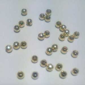 真鍮ゴールドビーズ　30個　3mm 　　　　　穴1.5mm