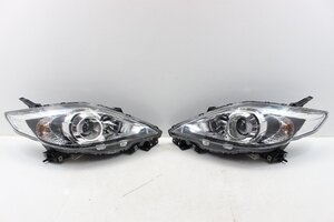 美品/キズ無　プレマシー　CREW　後期　ヘッドライト　左右　キセノン　HID　ブラック　黒　スタンレー　P7696　打刻チ　277764-277765