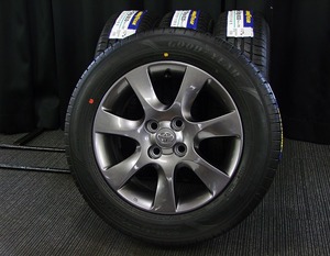 [中古リペアアルミ新品サマー4本] 6J+45トヨタ純正ガンメタ2023年グッドイヤーECO未使用185/65R15新型MXPK11/15/16アクア120系カローラ美品