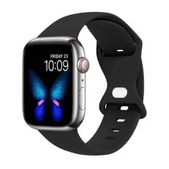 コンパチブル Apple Watch バンド ブラック 42mm 耐衝撃 防汗