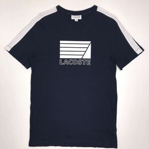 LACOSTE ラコステ　半袖Tシャツ　ロゴ　ワニ　ネイビー　スポーツ　メンズ　XS(US表記) 36-4a