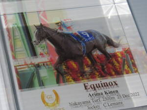 匿名送料無料 ★イクイノックス Equinox アクリルオブジェ 置物 縦8×横8㎝ ☆有馬記念 優勝 JRA 中山競馬場 C.ルメール 2022.12.25 即決！