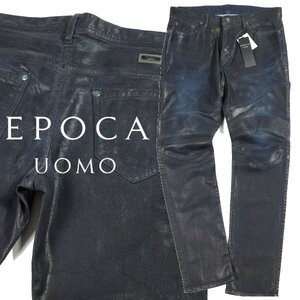 新品1円～★定価4.7万エポカ ウォモ EPOCA UOMO メンズ 日本製 ストレッチライダースデニム パンツ 50 LL ジーンズ ネイビー ◆5005◆