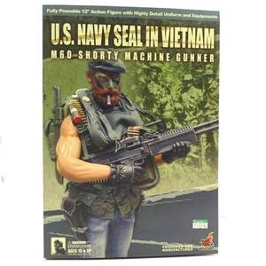 12400-10【中古品】ホットトイズ・ミリタリー 1/6 U.S NAVY SEAL IN VIETNAM M60 SHORTY MACHINE GUNNER フィギュア