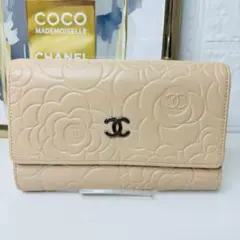 正規品❣️CHANEL 長財布　フラップウォレット　折り財布　カメリア