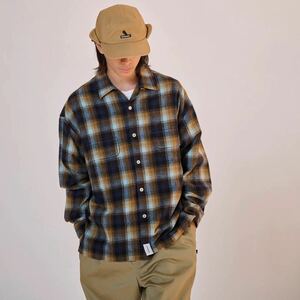 希少★新品本物【茶2】MILPITAS PLAID LS SHIRT ミルピタスプレイド シャツ 織ネーム 正規品 ディセンダント 限定入手困難 DESCENDANT 24AW